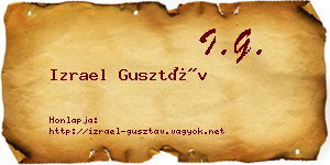 Izrael Gusztáv névjegykártya